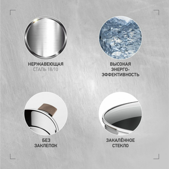 Кастрюля со стеклянной крышкой «Ludva»