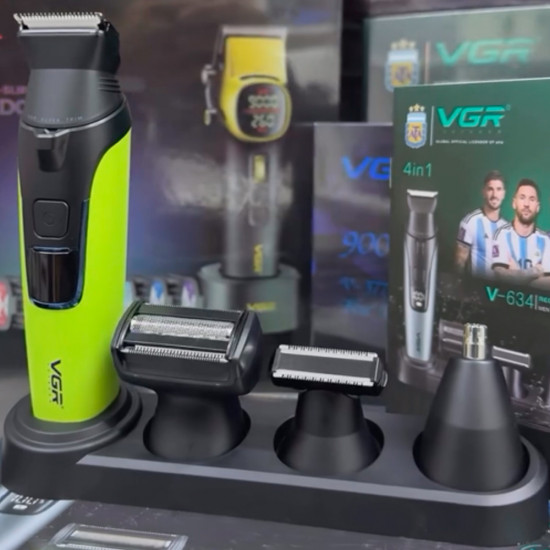 Триммер для стрижки бороды и волос универсальный 4 в 1 VGR V-634