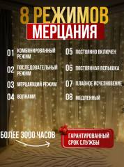 Гирлянда электрическая «Штора» - Фото 2
