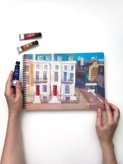 Скетчбук для акрила, гуаши и смешанных техник