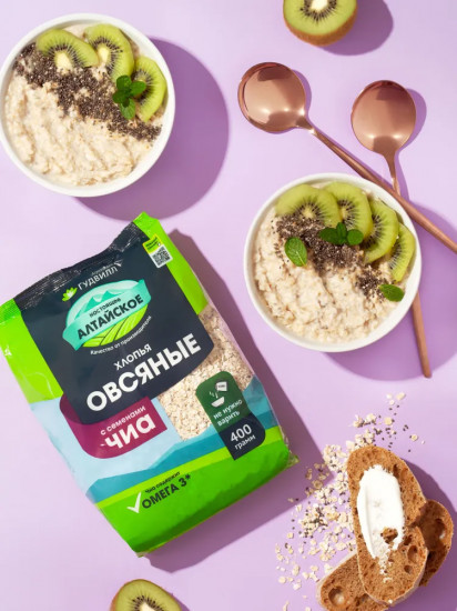 Хлопья овсяные с семенами чиа