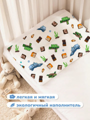 Подушка плоская для новорожденных «Подводный майнкрафт» - Фото 4