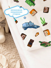 Подушка плоская для новорожденных «Подводный майнкрафт» - Фото 7