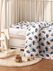 Подушка плоская для новорожденных «Синий трактор» - Фото 3