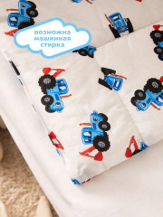 Подушка плоская для новорожденных «Синий трактор» - Фото 7
