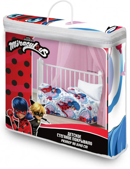 Покрывало стёганое в детскую кроватку «Бабочки»