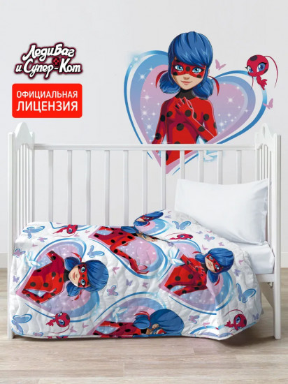 Покрывало стёганое в детскую кроватку «Бабочки»