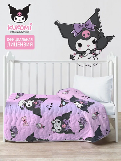 Покрывало стёганое в детскую кроватку «Кролик Куроми»
