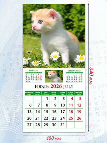 Календарь настенный на 2026 год «Забавные котята»