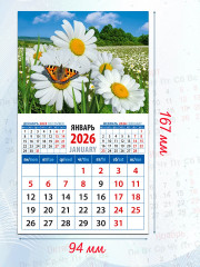 Календарь на магните на 2026 год «Бабочка с ромашками» - Фото 2