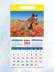 Календарь на магните на 2026 год «Год лошади. Жеребенок среди маков» - Фото 4