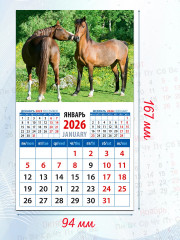 Календарь на магните на 2026 год «Год лошади. Сладкая парочка» - Фото 2