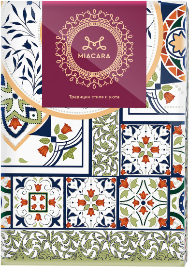 Скатерть на стол круглая «Азулежу»