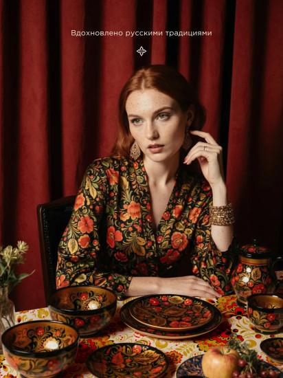 Скатерть круглая «Хохлома»