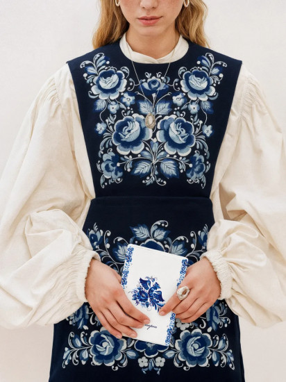 Обложка на паспорт чехол «Гжель»