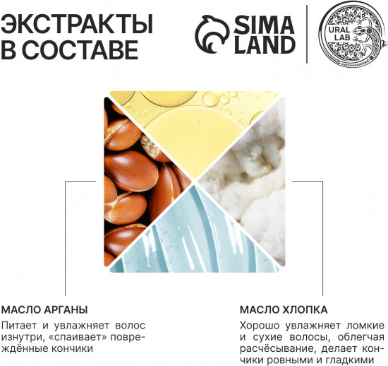 Бальзам для волос с маслом хлопка и арганы «Восстановление»