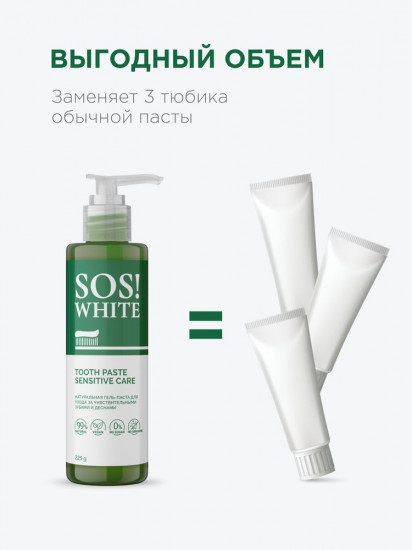 Натуральная гель-паста для ежедневного ухода за чувствительными зубами и деснами