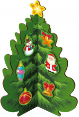 Игра развивающая деревянная на липучках «Наряжаем ёлочку» - Фото 1