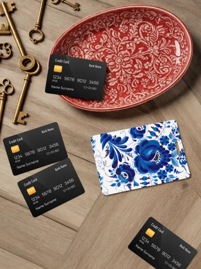 Чехол для карт «Гжель»