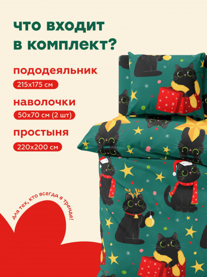 Комплект постельного белья «Holidays cats»