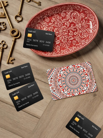 Чехол для карт «Мезенская роспись»