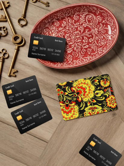 Чехол для карт «Хохлома»