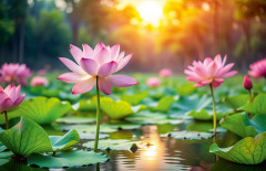 Календарь квартальный на 2026 год «Розовые лотосы» - Фото 1