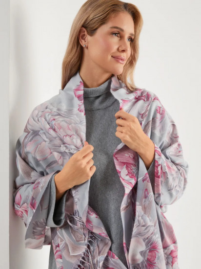 Палантин женский «Розовые пионы»
