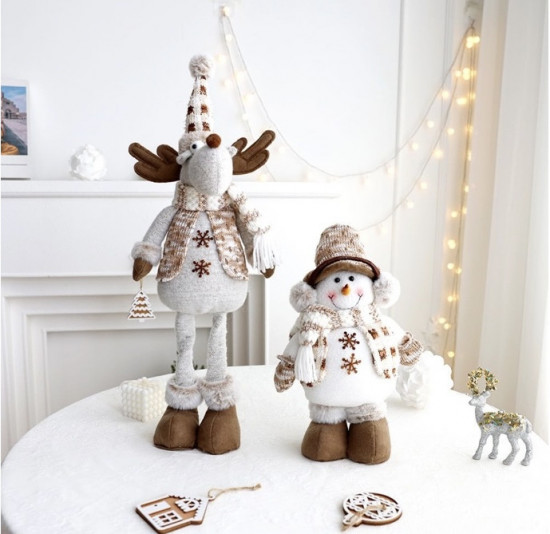 Набор новогодних игрушек на телескопических ножках «Олень и Снеговик»