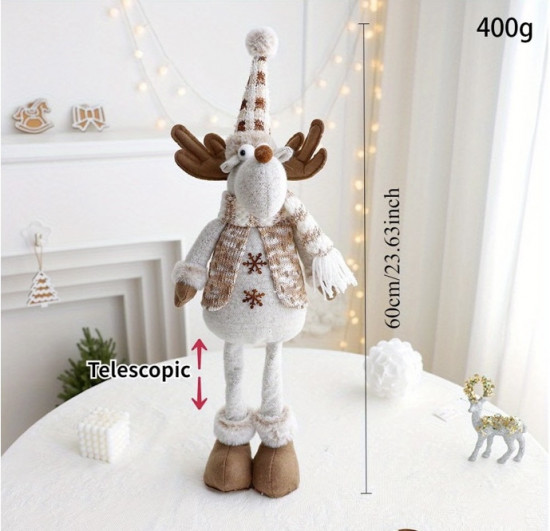 Набор новогодних игрушек на телескопических ножках «Олень и Снеговик»