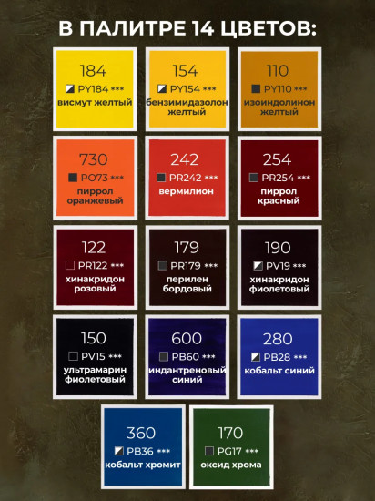 Набор масляных красок «True pigment»