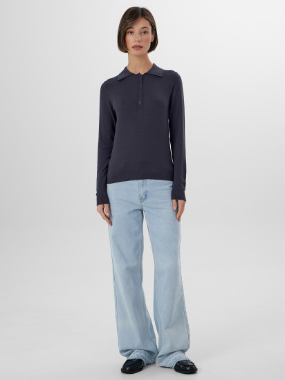 Лонгслив-поло женское