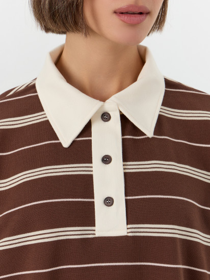 Лонгслив-поло женское