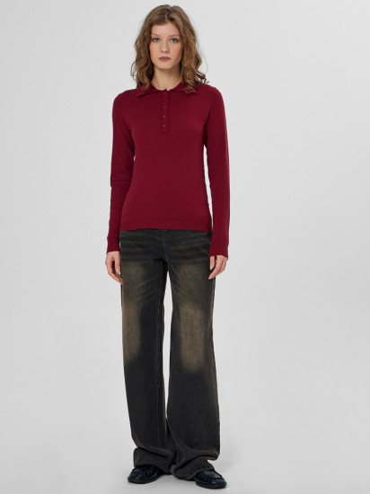 Лонгслив-поло женское