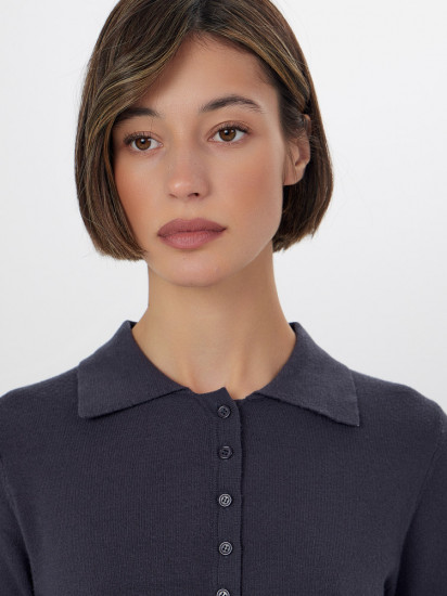 Лонгслив-поло женское