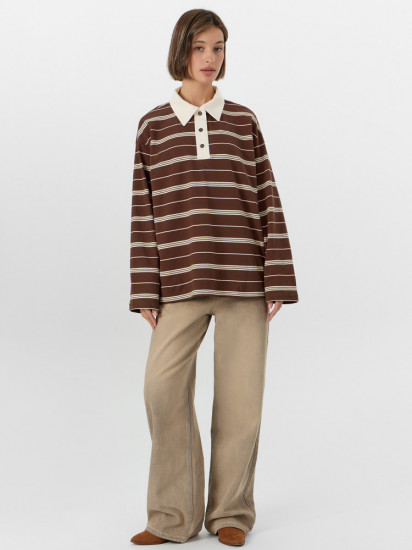 Лонгслив-поло женское