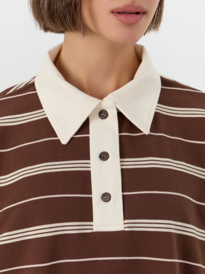 Лонгслив-поло женское