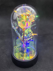 Светящаяся роза в колбе - Фото 1