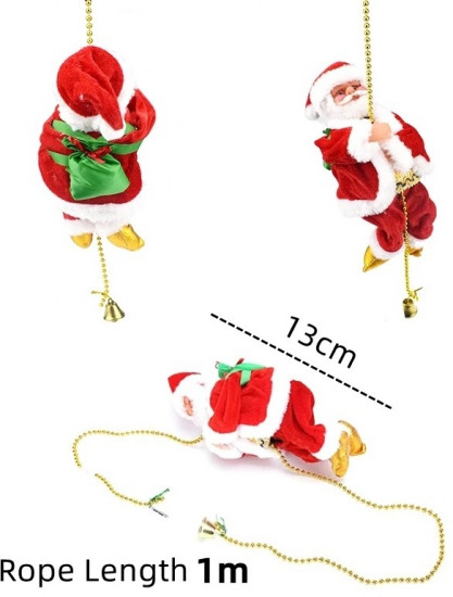 Музыкальная фигурка на веревке «Дед Мороз»