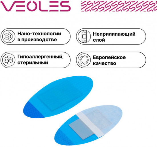 Пластырь гидроколлоидный водонепроницаемый для лечения «влажных» мозолей