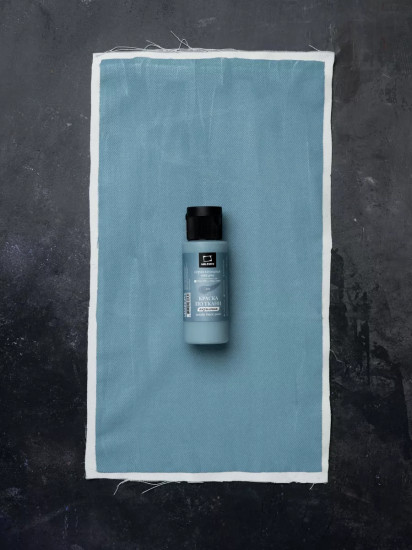 Краска акриловая по ткани, серая холодная