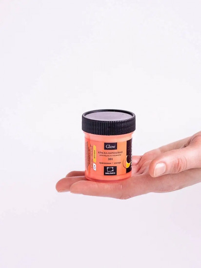 Краска акриловая люминесцентная, 201 оранжевый