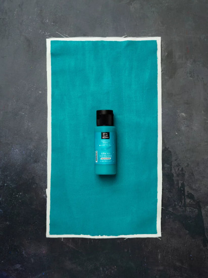 Краска акриловая по ткани, бирюзовая