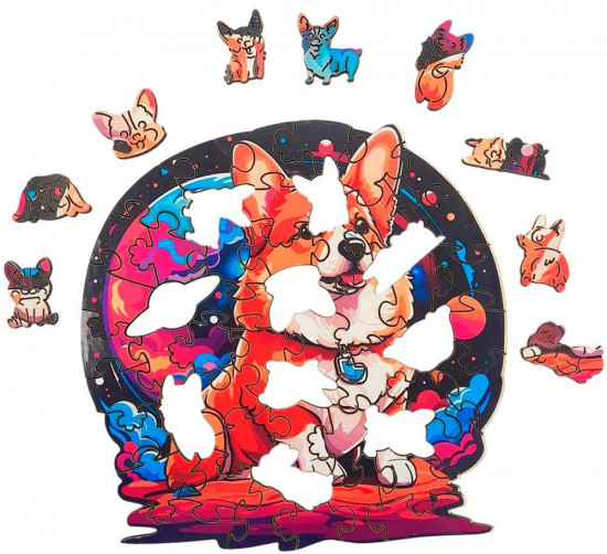 Пазл деревянный «Корги»