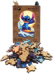 Пазл деревянный «Стич на волне» - Фото 12