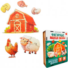 Пазл деревянный 11 в 1 «Весёлая ферма» - Фото 1