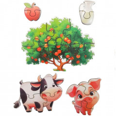 Пазл деревянный 11 в 1 «Весёлая ферма» - Фото 3