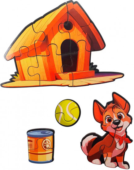 Пазл деревянный 11 в 1 «Домашние животные»