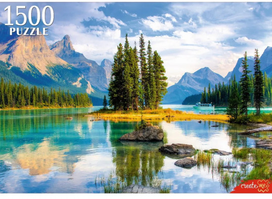 Пазл «Утреннее озеро в горах»