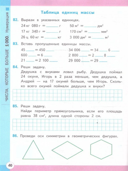 Математика. 4 класс. Рабочая тетрадь. Часть 1